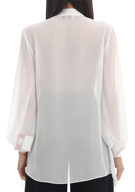 Chiffon shirt with ruffles and jewel appliqués GAI MATTIOLO | shirts | LV08911055
